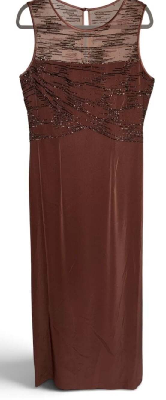 Donna Gray Sleeveless Embellished Evening Gown with Matching Shawl